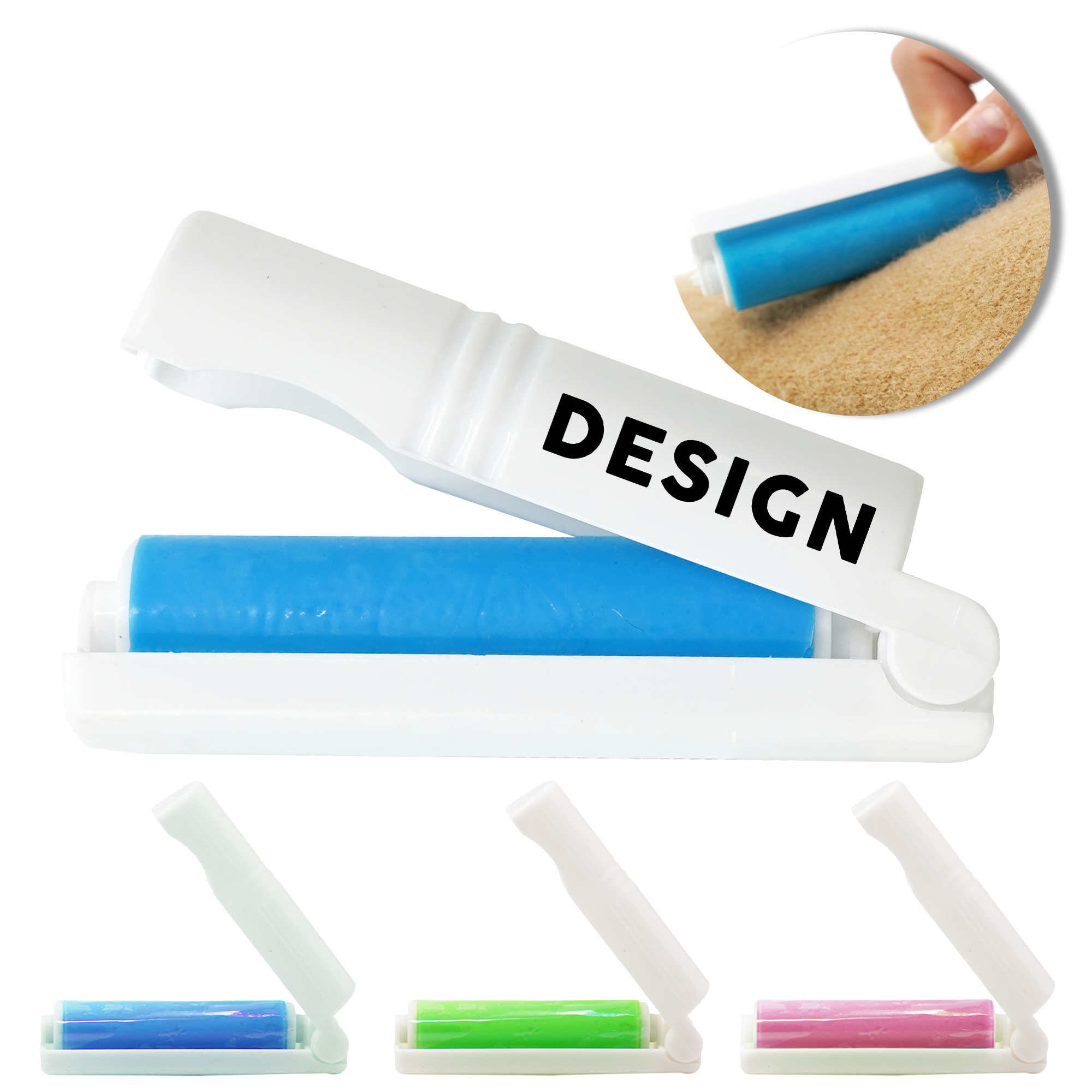Mini Lint Roller Brush Hair Fabric Remover 3