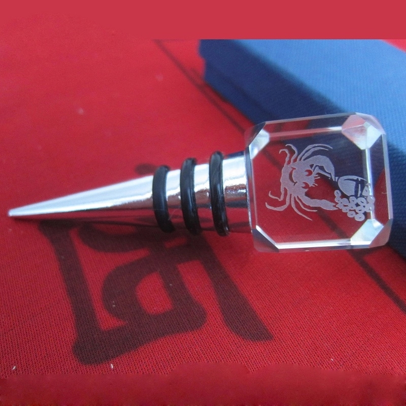Crystal Square Wine Stopper 5