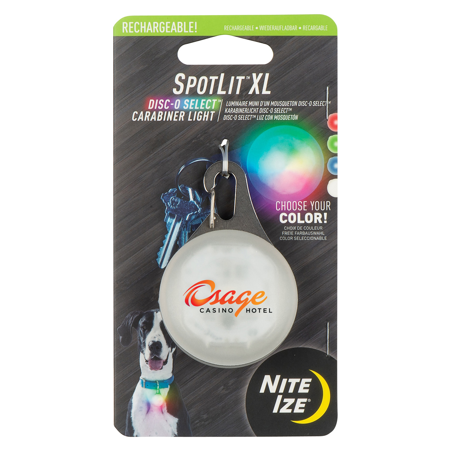 NITE IZE® SPOTLIT® XL RECHARGEABLE CARABINER LIGHT - DISC-O SELECT™ 3