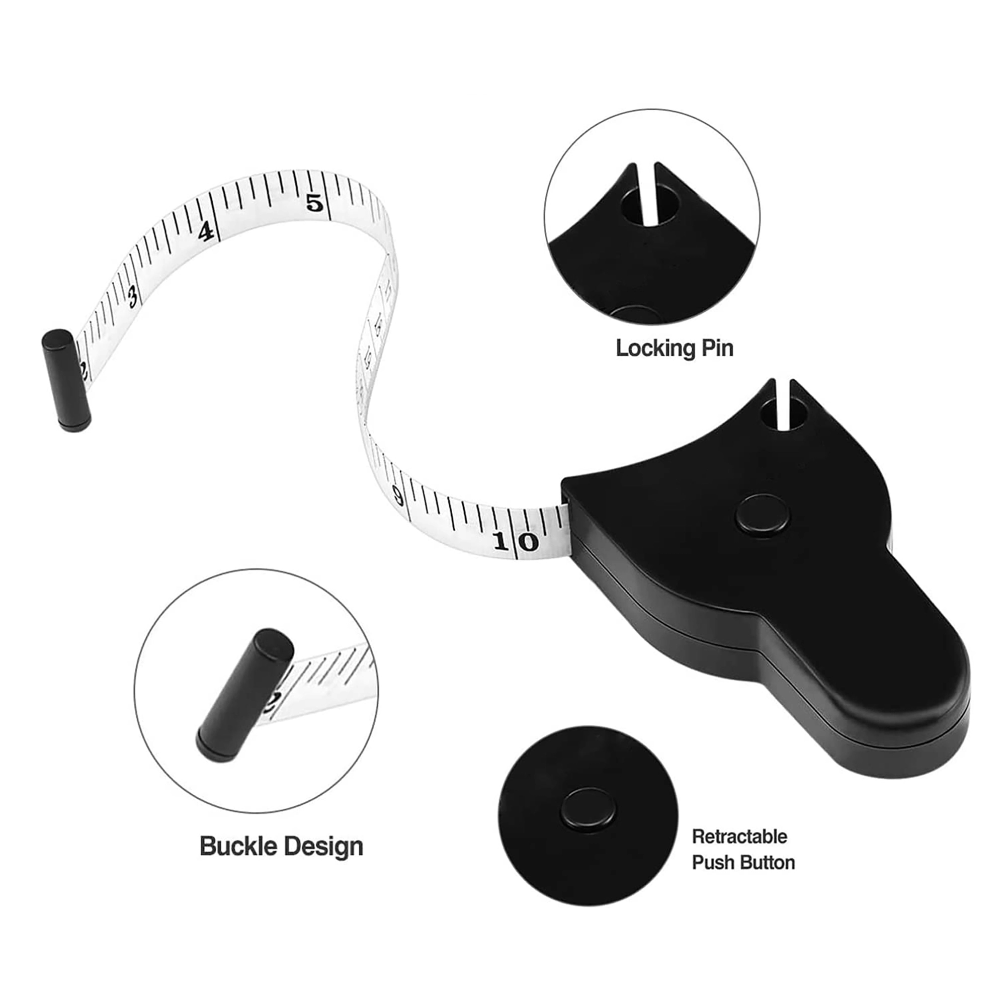 60' / 150cm Automatic Telescopic Body Measure Tape 2
