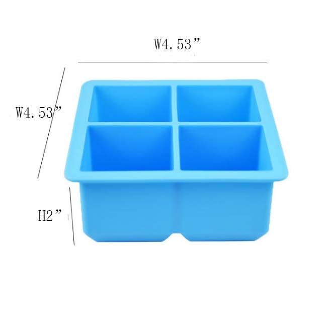 Customizable Four Cavity Ice Cube Tray 3