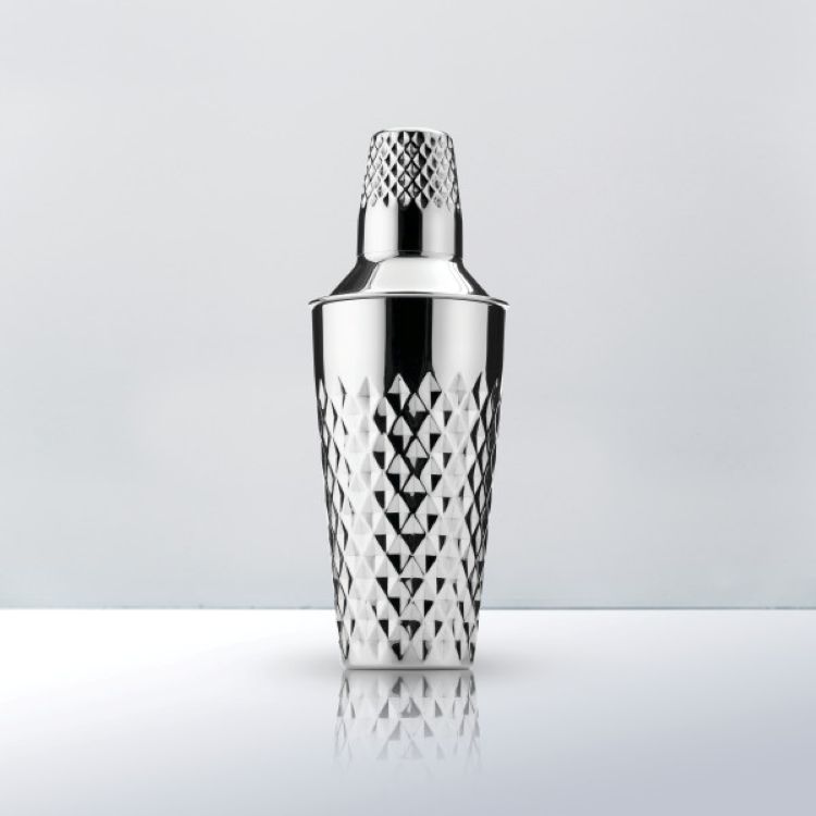 Viski® Stainless Steel Faceted Cocktail Shaker 2