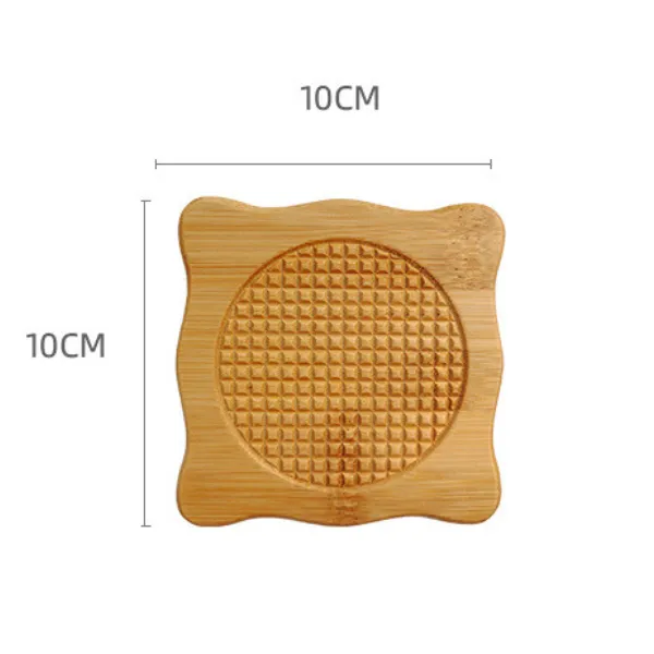 Bamboo Heat-Resistant Coaster Set 5 Shapes 4