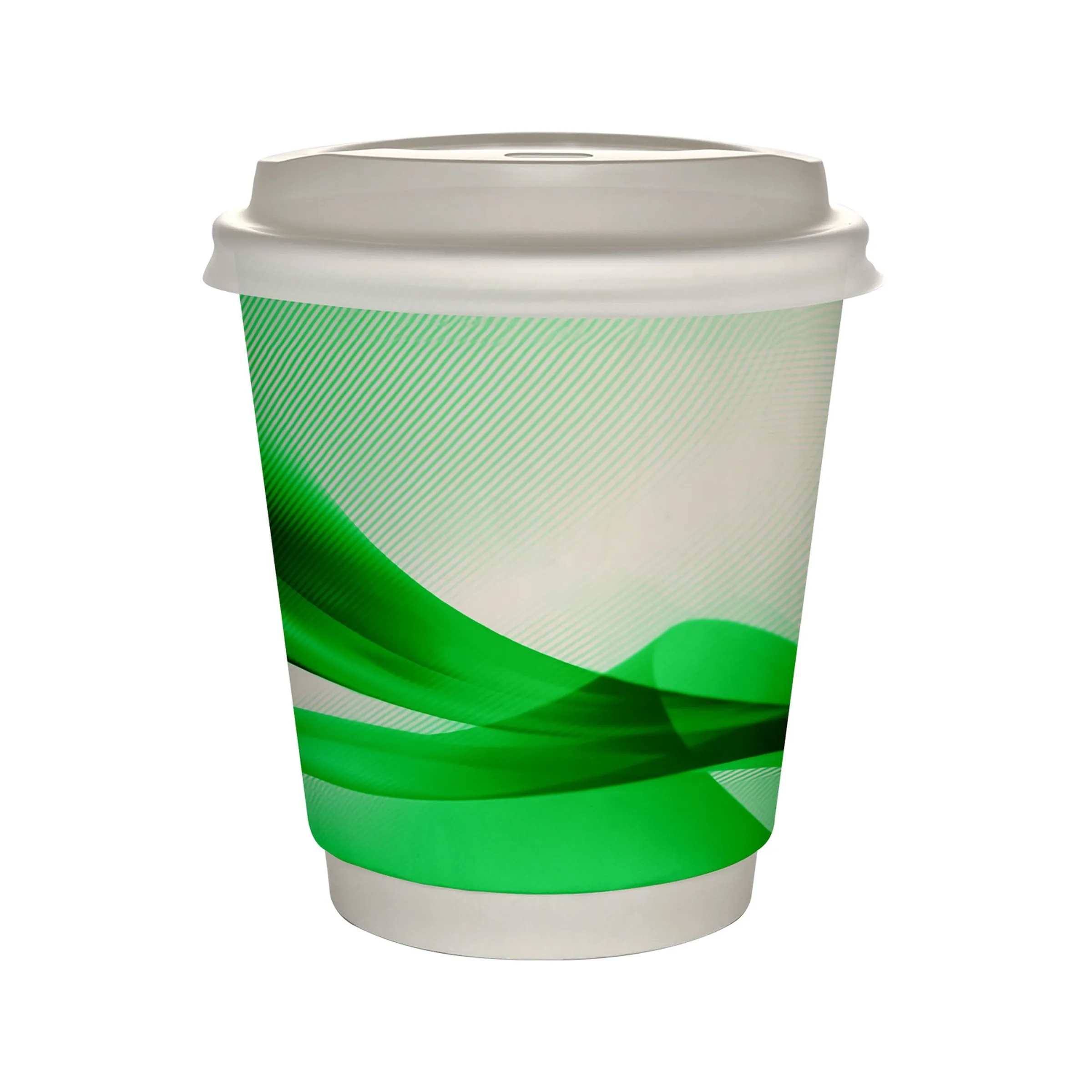 10 oz Full Color Groovy Insulated Paper Cup With Lid 7