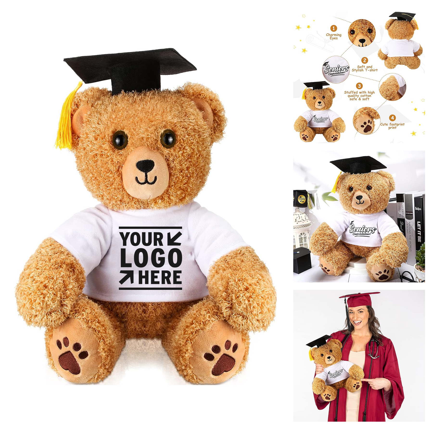 Graduation Plush Bear Toy 2