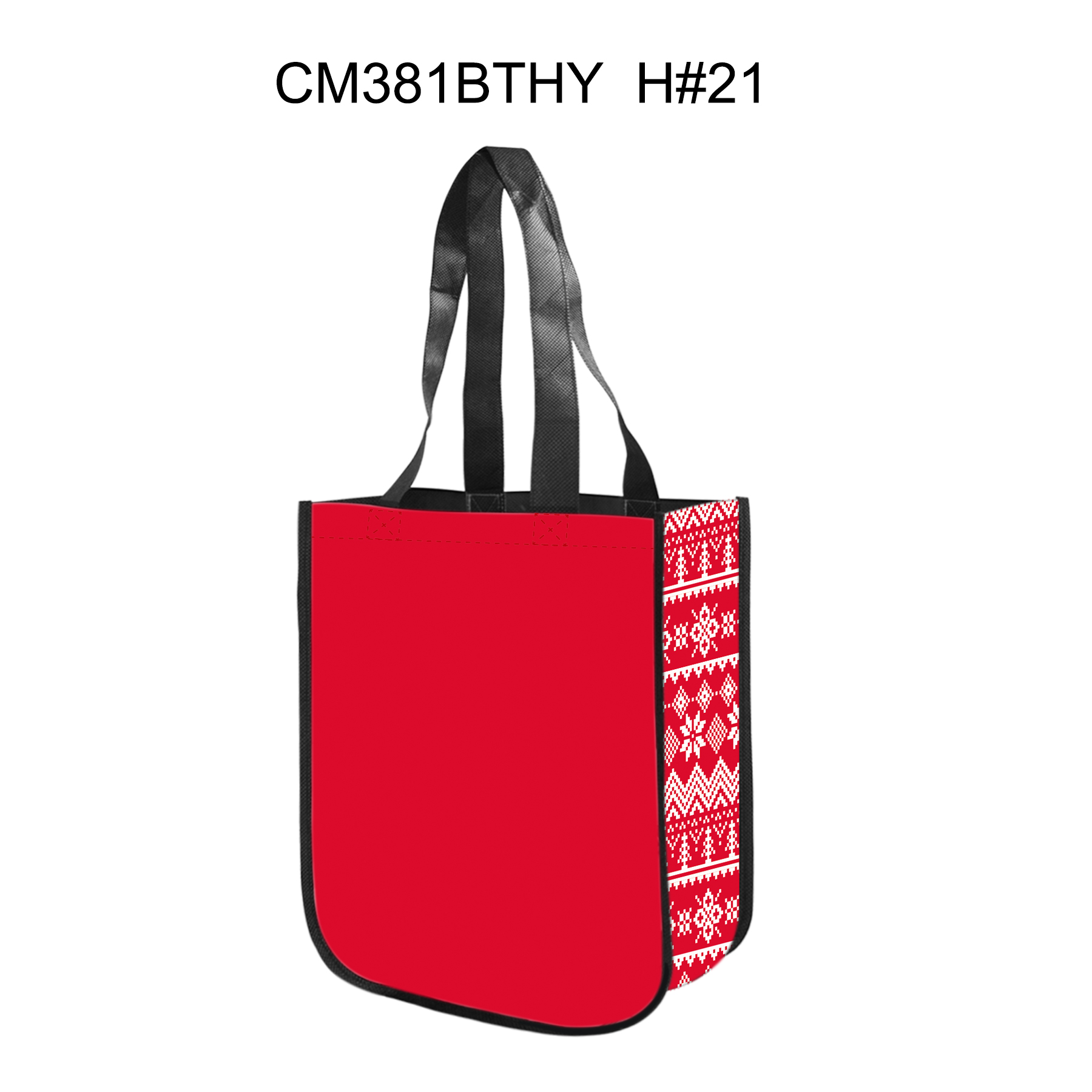 Free Shipping Christmas Design Gusset Laminated Tote Bag 9