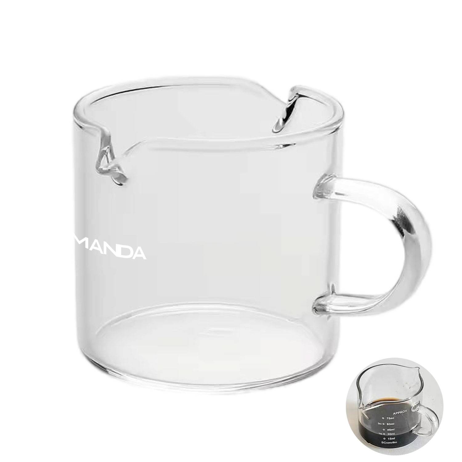 4 oz Small Capacity Clear Glass Coffee Espresso Shot Cup 2