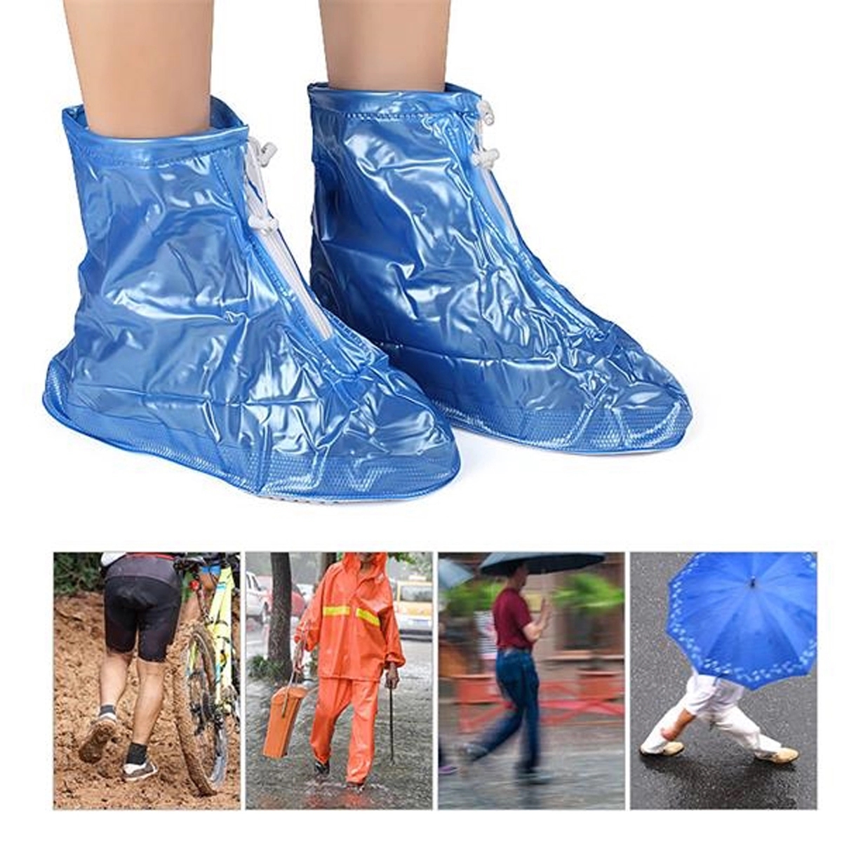Reusable PVC Waterproof Shoe Cover 4