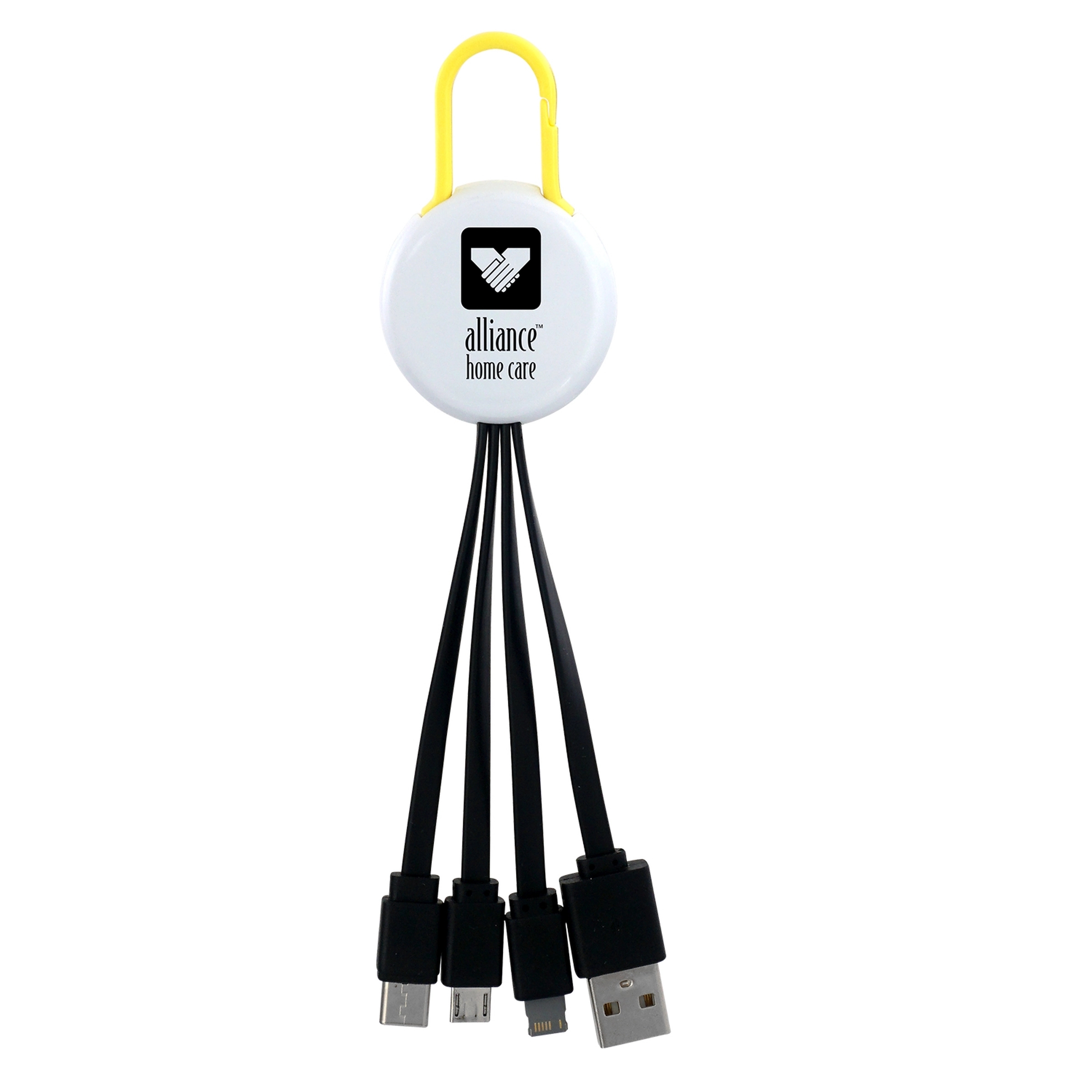 WHITE COLORFUL CLIP 3 IN 1 CHARGING CABLE 18