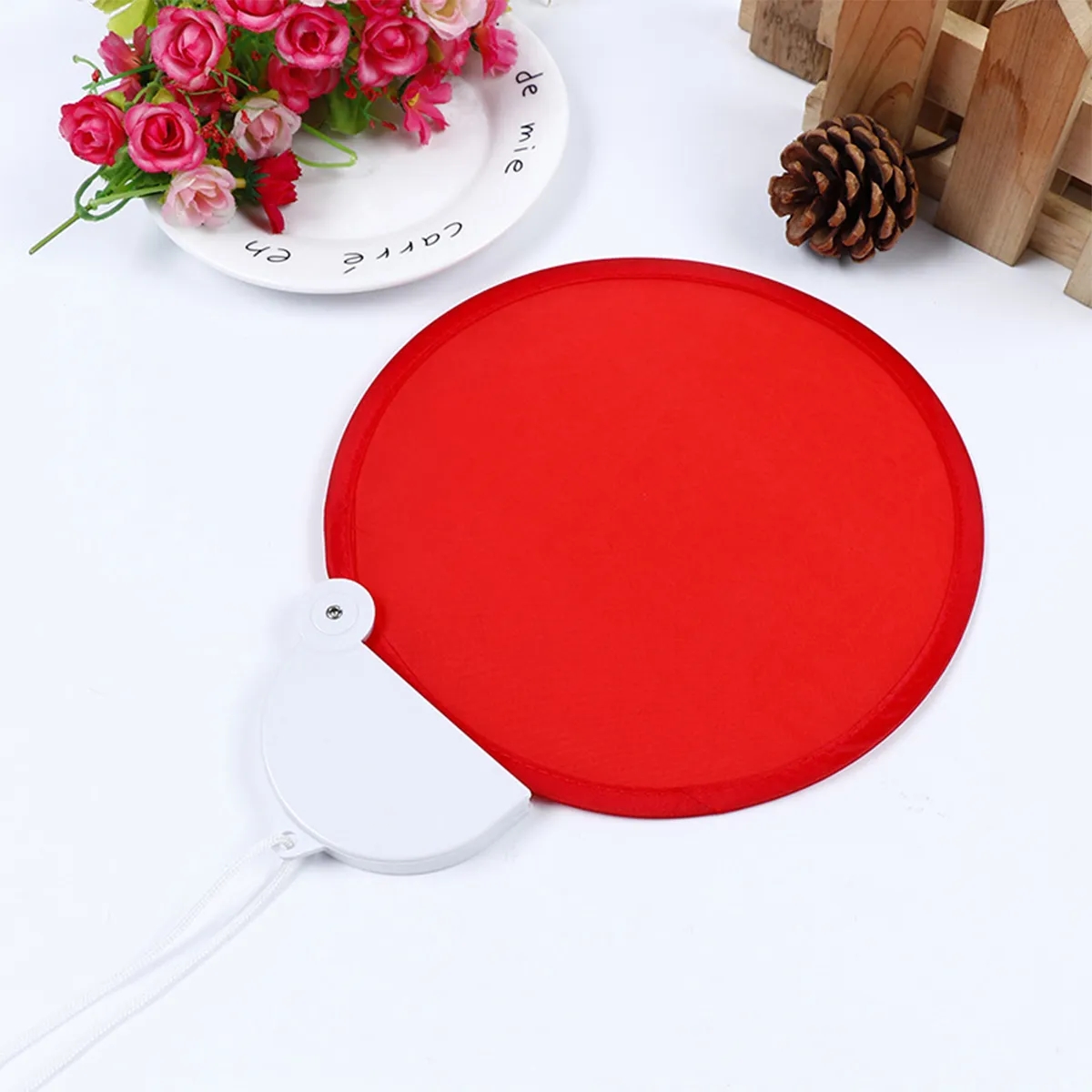 Foldable Summer Handheld Round Fan 4