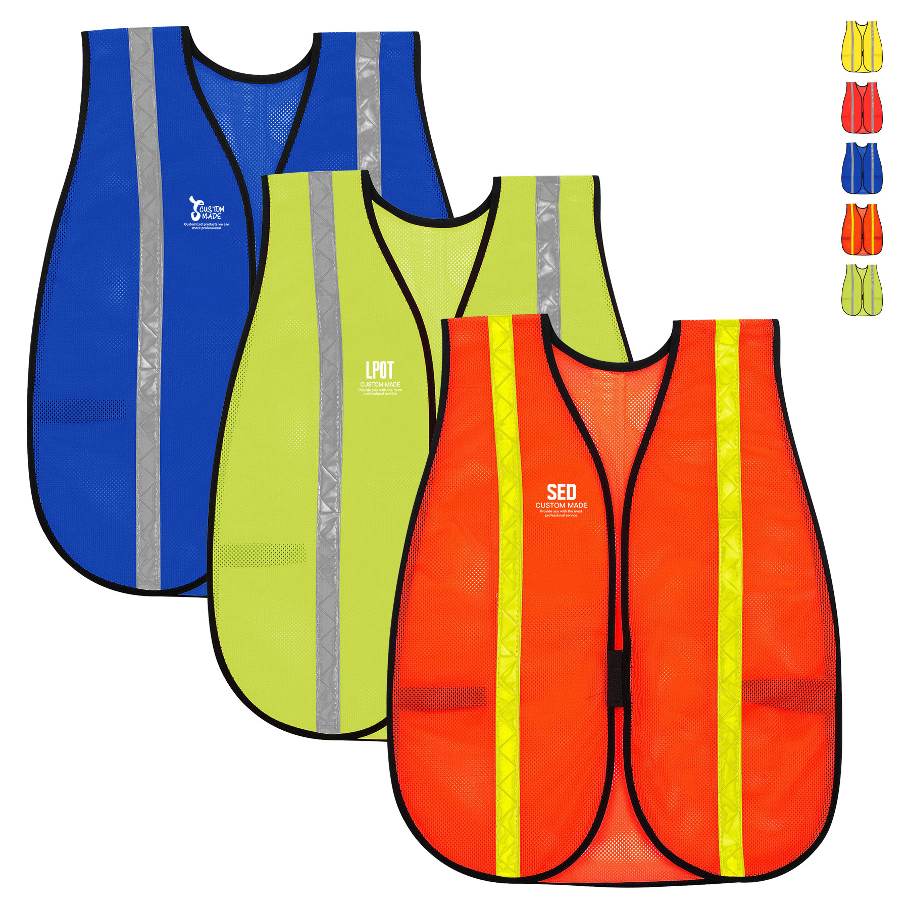 Polyester Mesh With Reflective Strip Safety Vest 4
