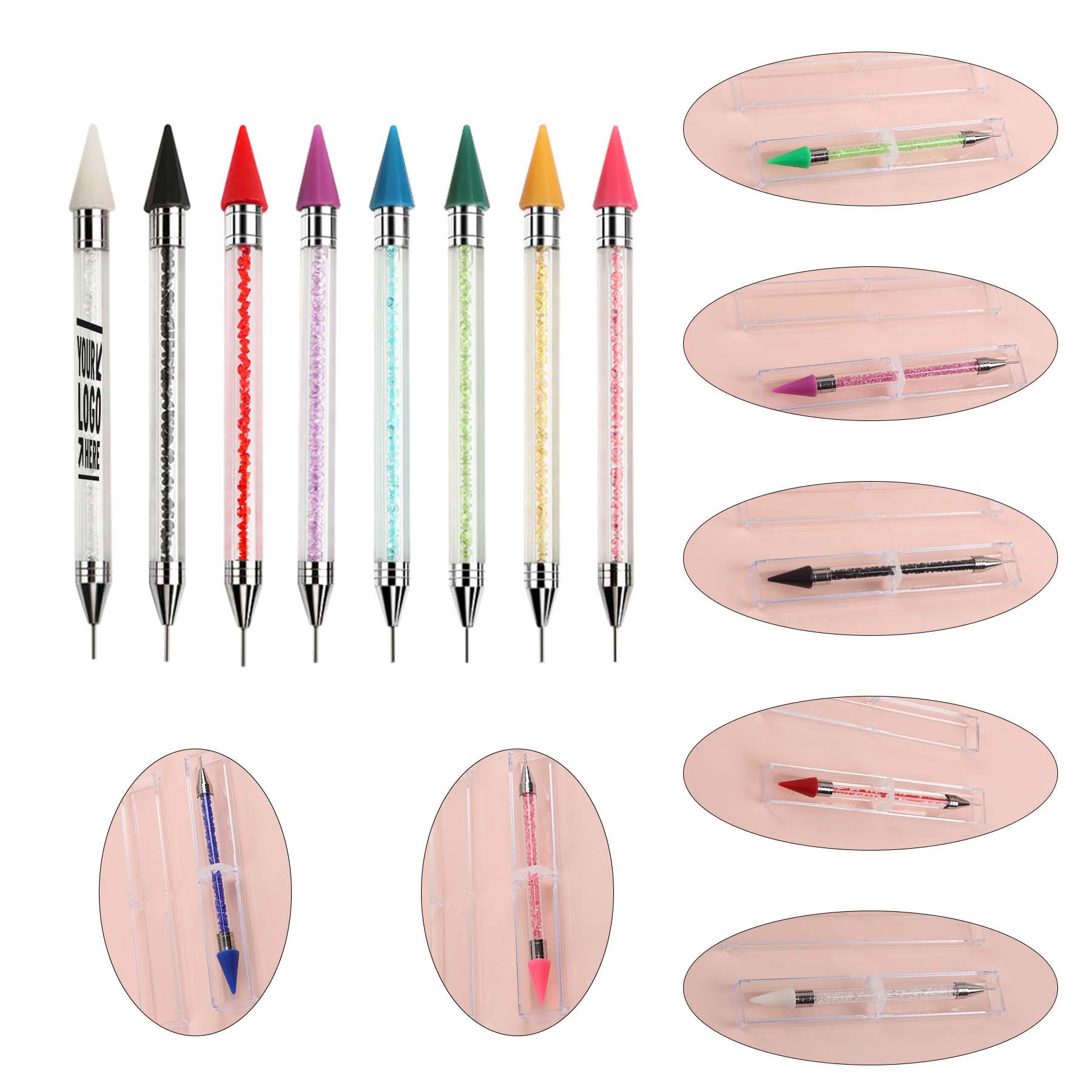 5D DIY Painting Crafts Cross-Stitch No Wax Needed Diamond Painting Tool Self-Stick Drill Pen  2