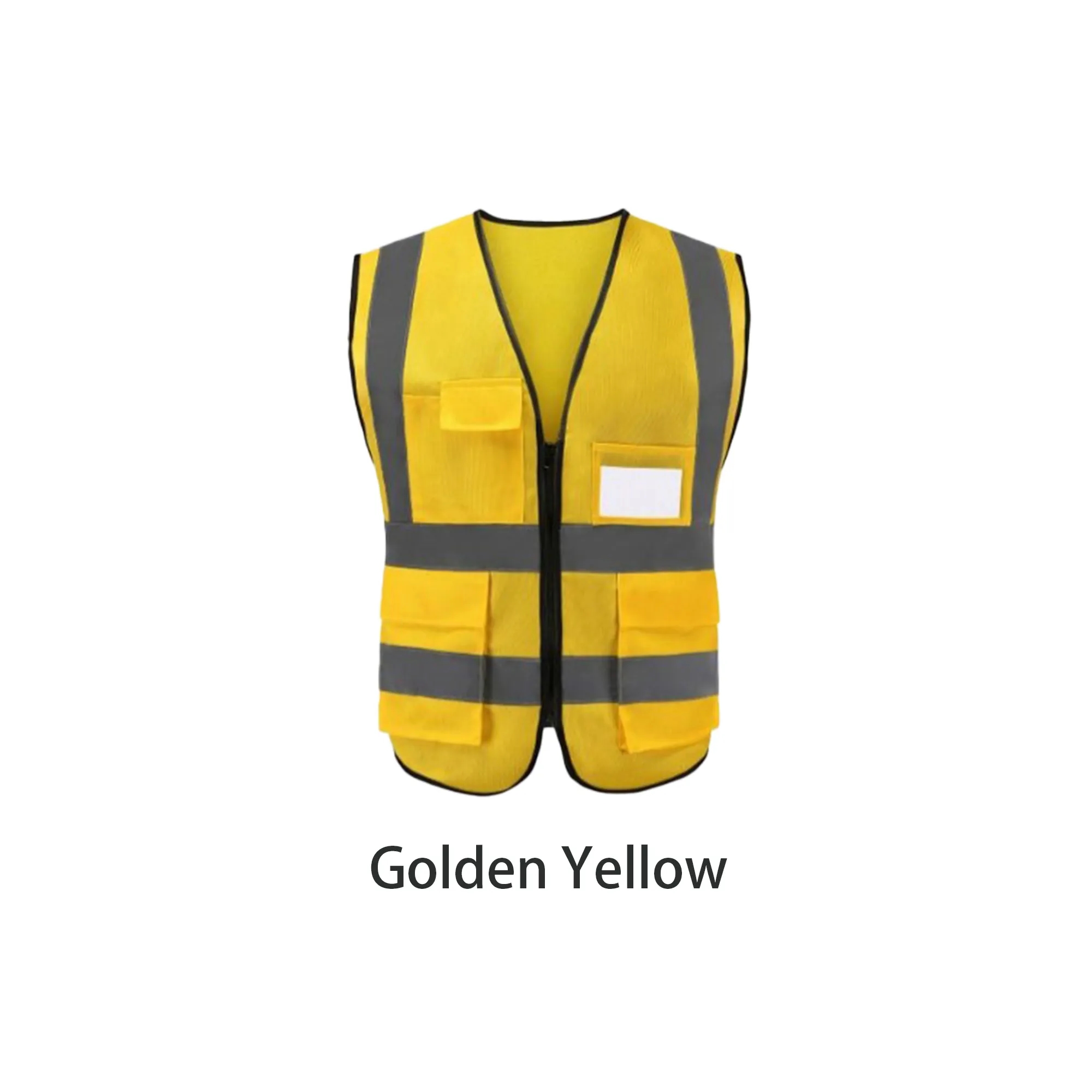 Multi-Pocket Safety Vest with Reflective Stripes 7
