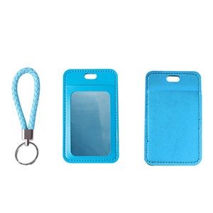 Elegant PU Leather Card Case With 1 Side Zipper Pocket And Lanyard 2