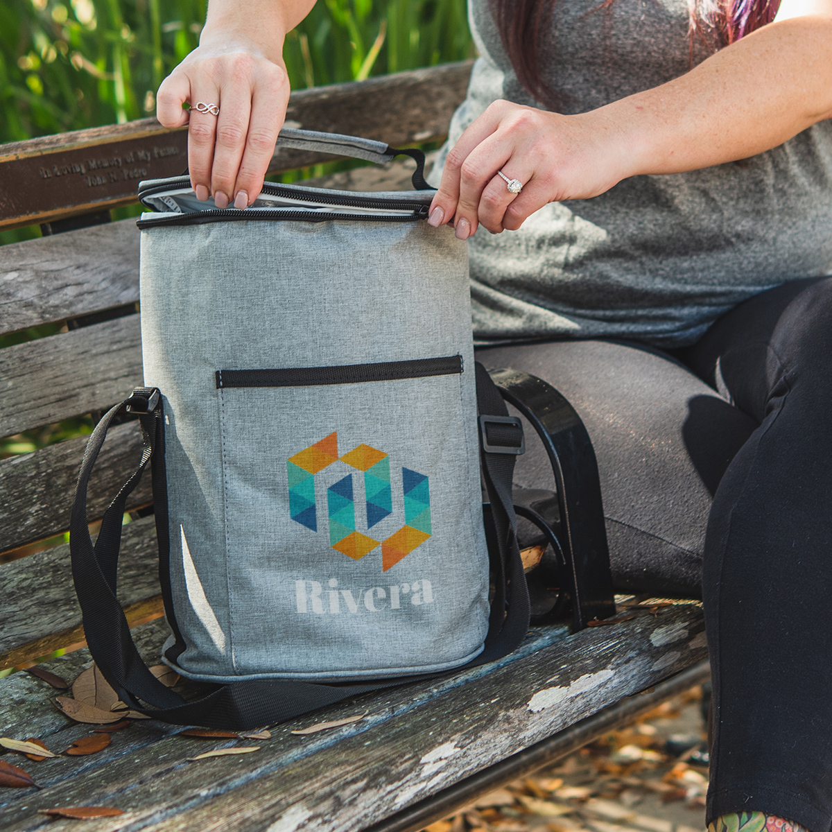 Gather Round Heathered Cooler Bag 4