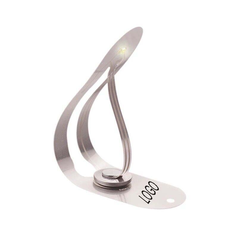 Mini Portable Led Button Bookmark/Book Light W/ Battery 1