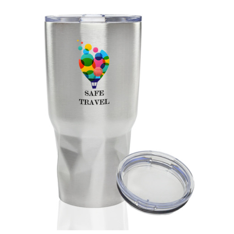 27 oz Stainless Steel Tumblers with Clear Lid - BPA Free 1