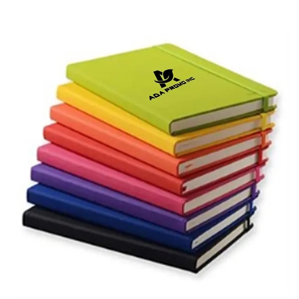 Classical A5 dotted grip journal striped pu cover with pocke 1
