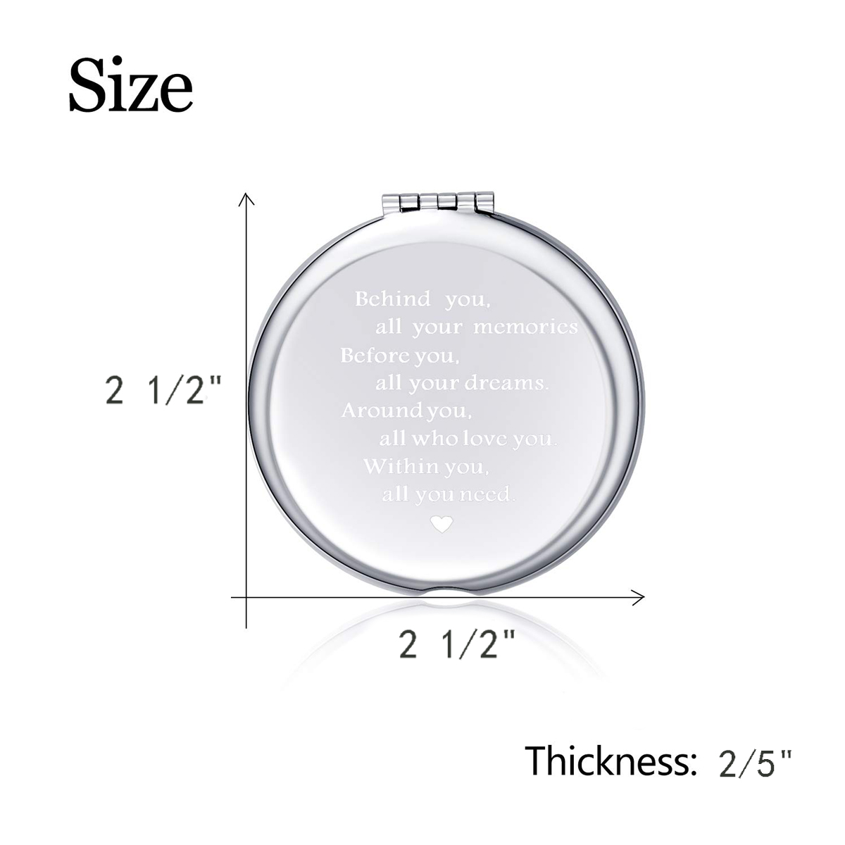 Stainless Steel Folding Round Mirror 2