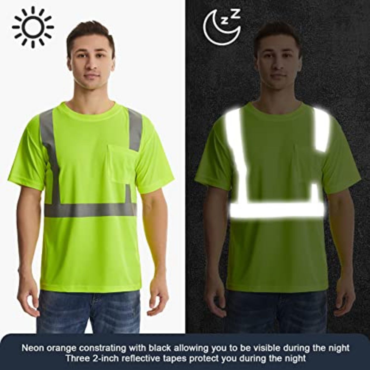 Class 2 rPET Reflective Safety T-Shirt With Pocket 2