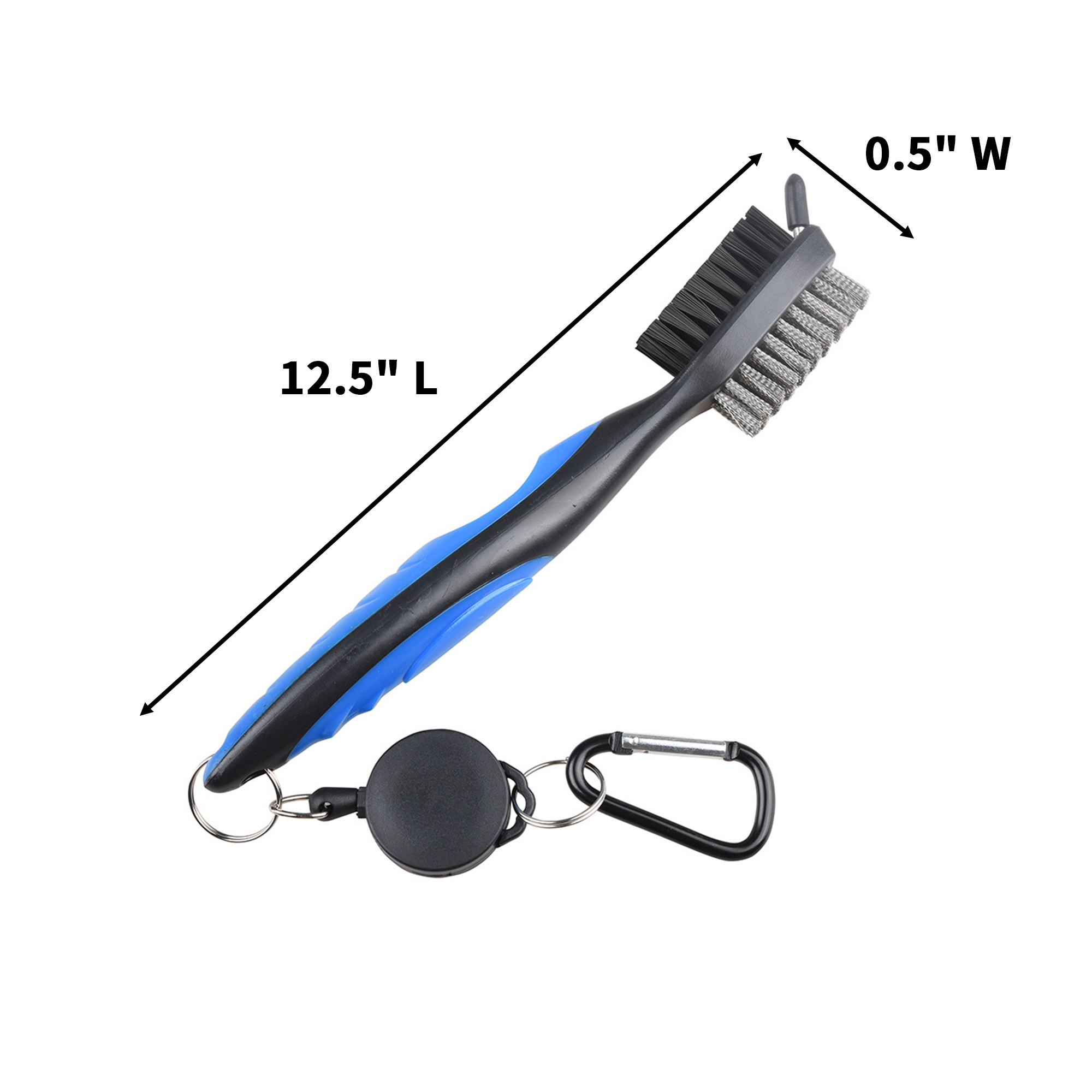 Golf Club Brush With Retractable Reel 12.5" Length 2