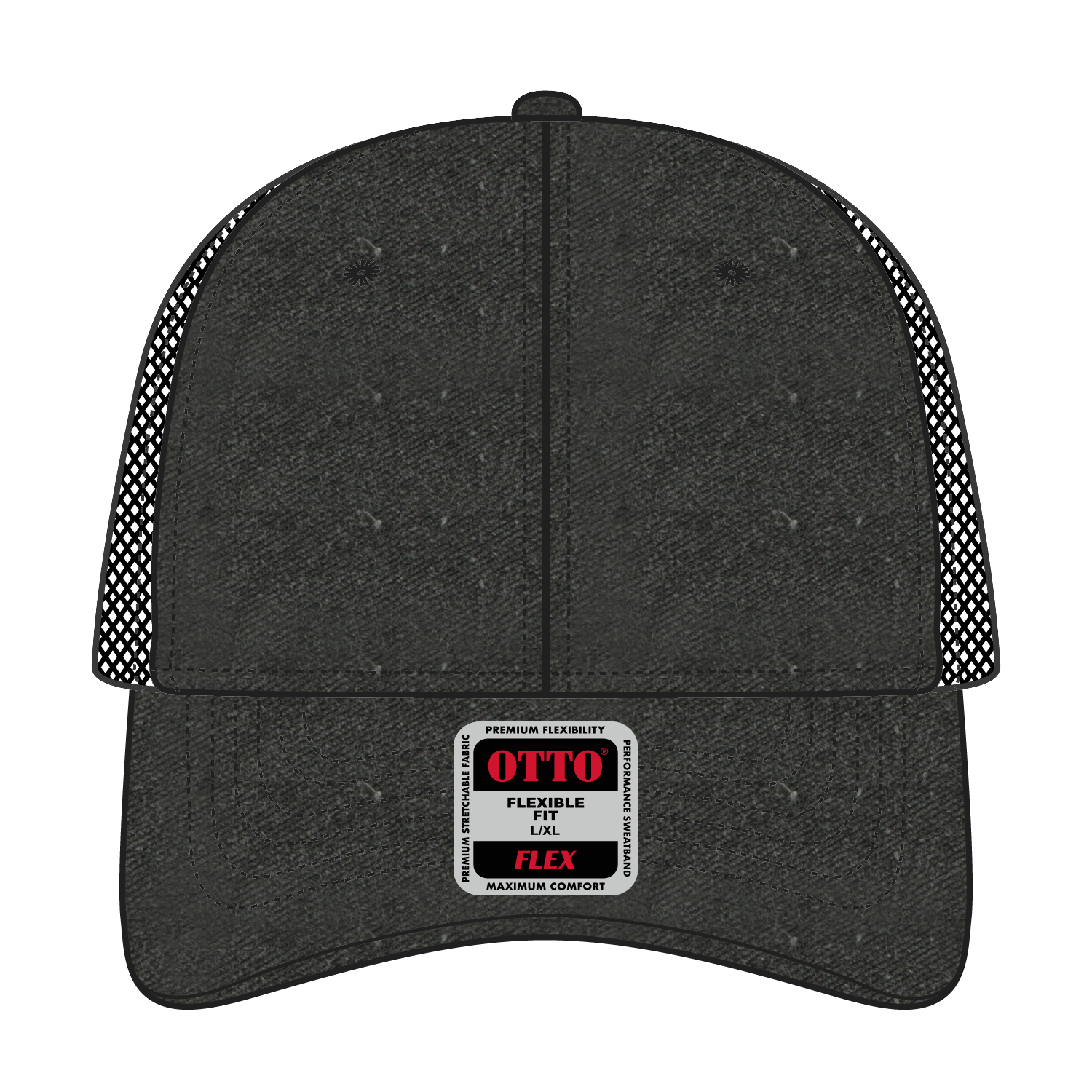 OTTO CAP® OTTO FLEX® Fitted 6 Panel Low Profile Mesh Back Trucker Hat 26