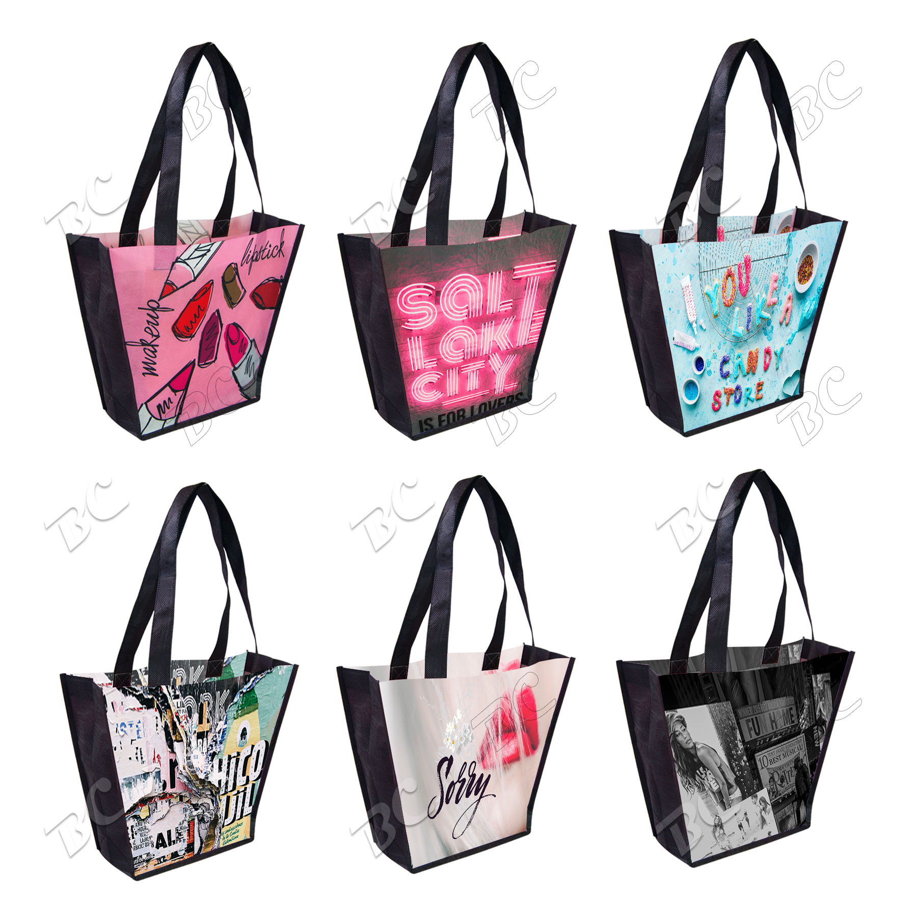 Free Shipping Fully Sublimated 100 GSM PET Non-Woven Boat Tote 1