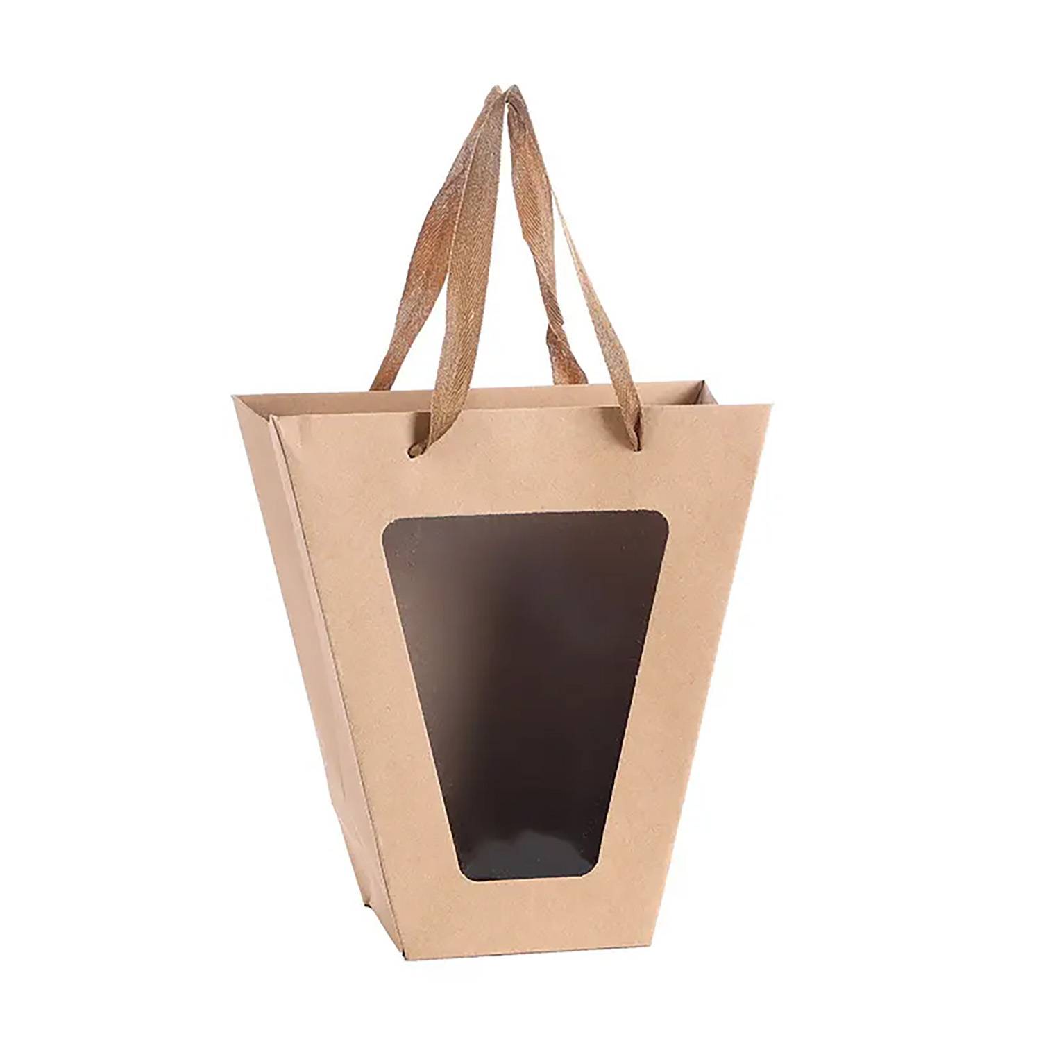 Trapezoid Paper Bag W/ Window 6