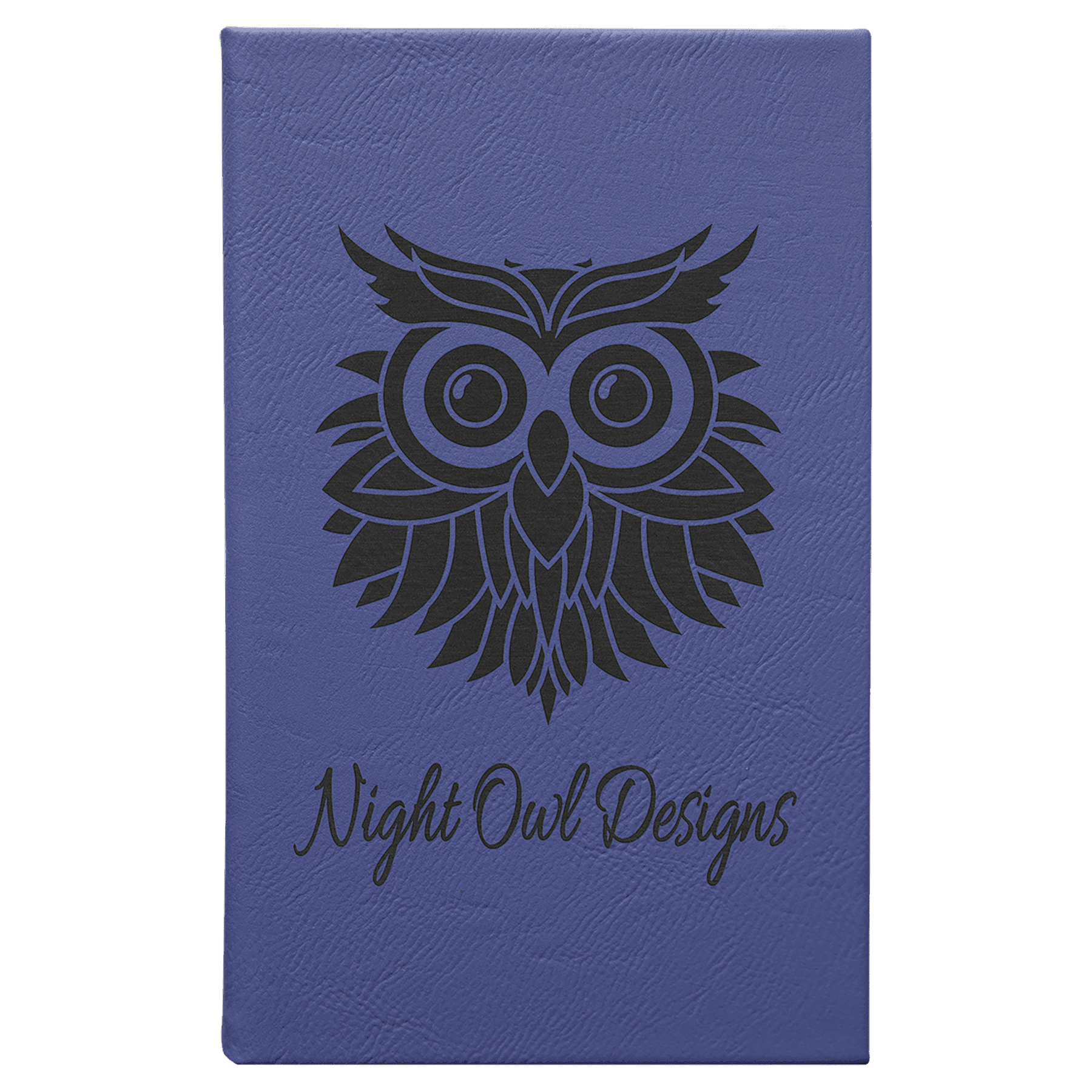 5 1/4" x 8 1/4" Purple Leatherette Sketch Book with Unlined Notepad 1