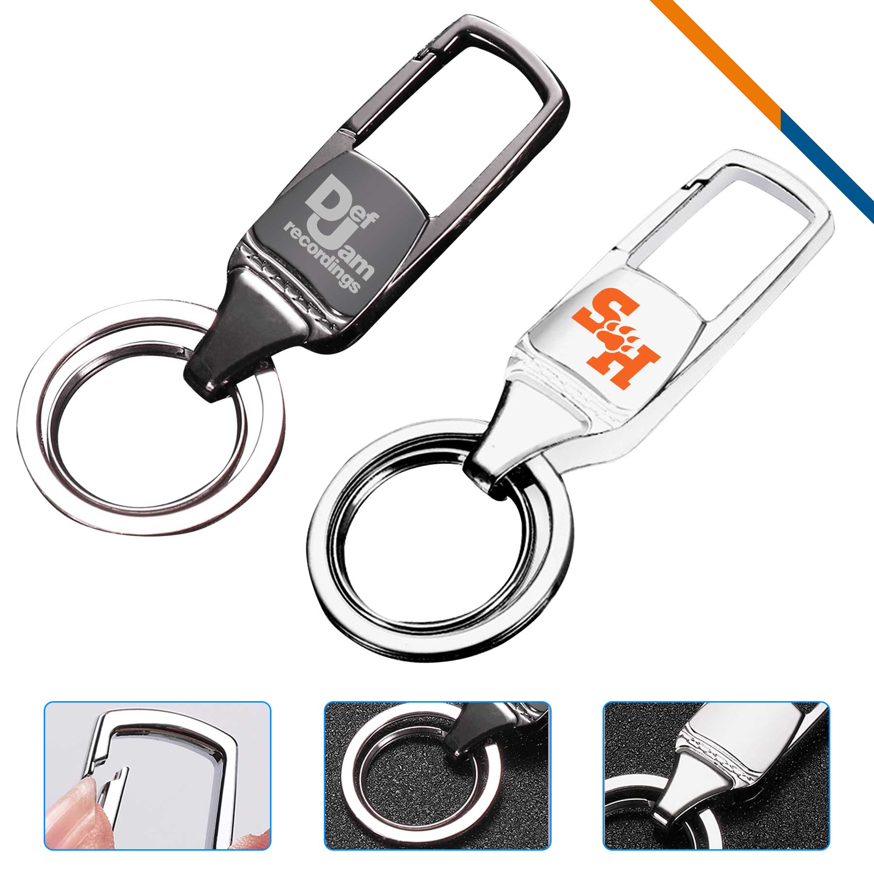 Finel Dual Ring Metal Keychain 2