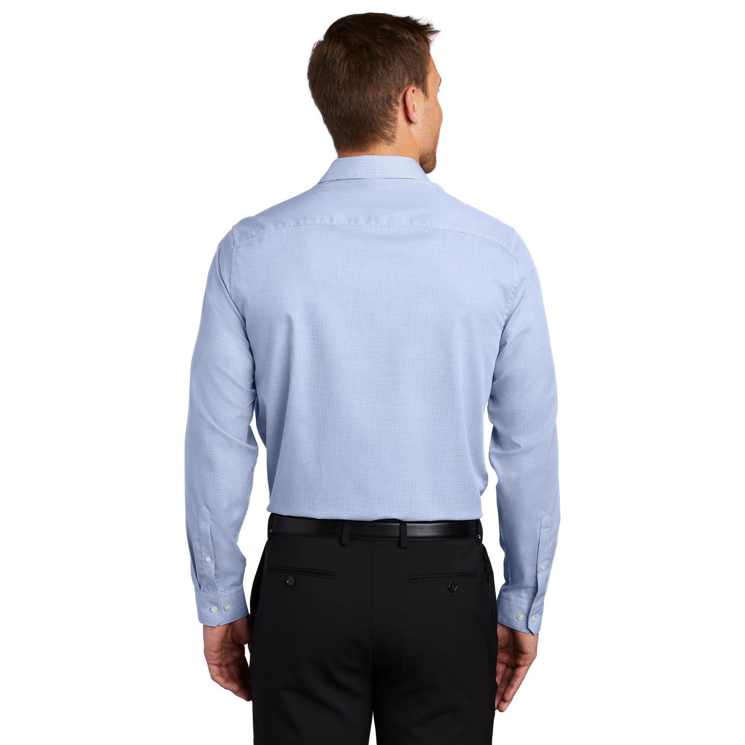 Port Authority Pincheck Easy Care Longsleeve Shirt 3.4 oz., custom uniform with logo imprint 3