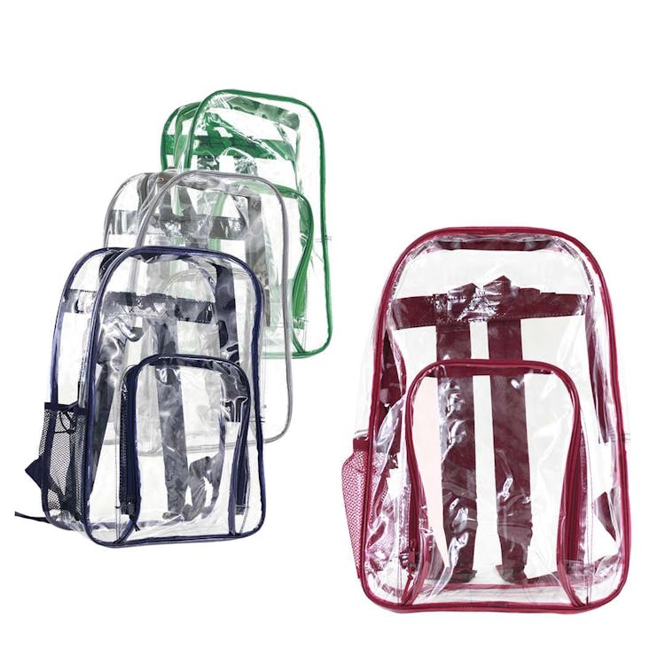 BigBox Clear Backpacks Assorted Trim 17" 2