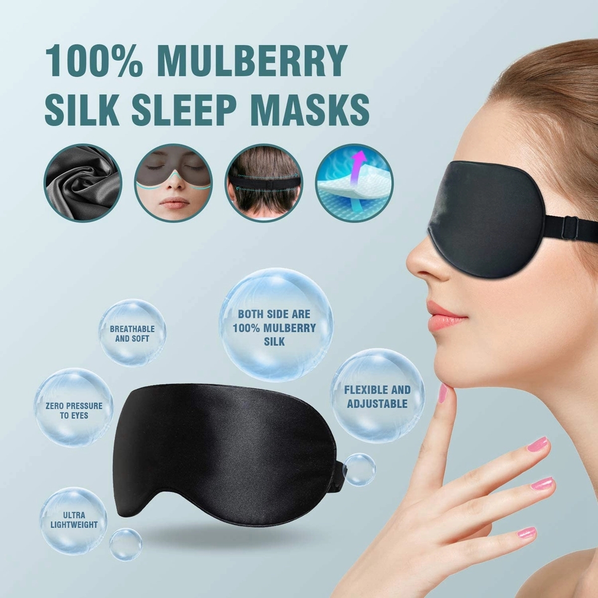 Super-Smooth Silk Sleep Mask Set 4