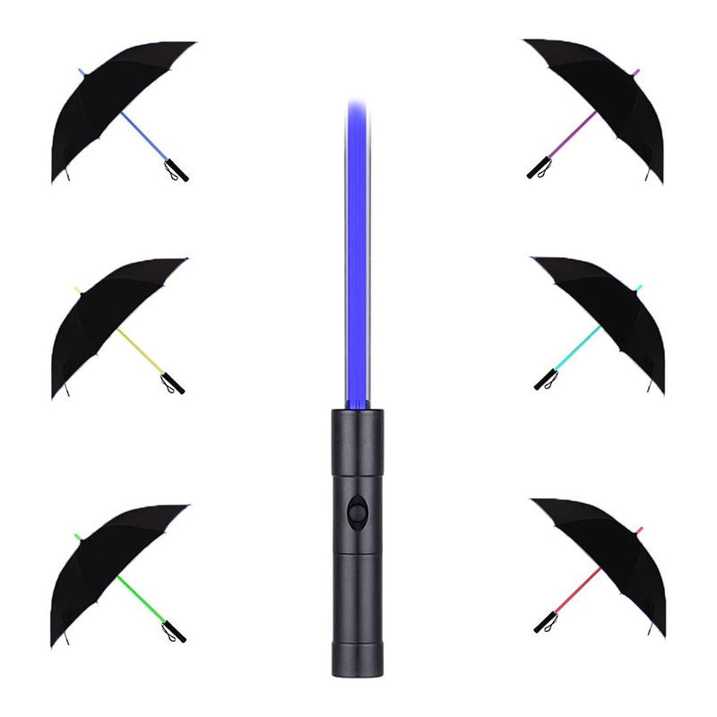 Lighted Shaft Umbrella With Flashlight 2