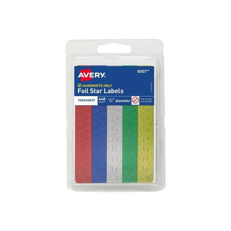 Assorted Foil Star Stickers - .5" 2