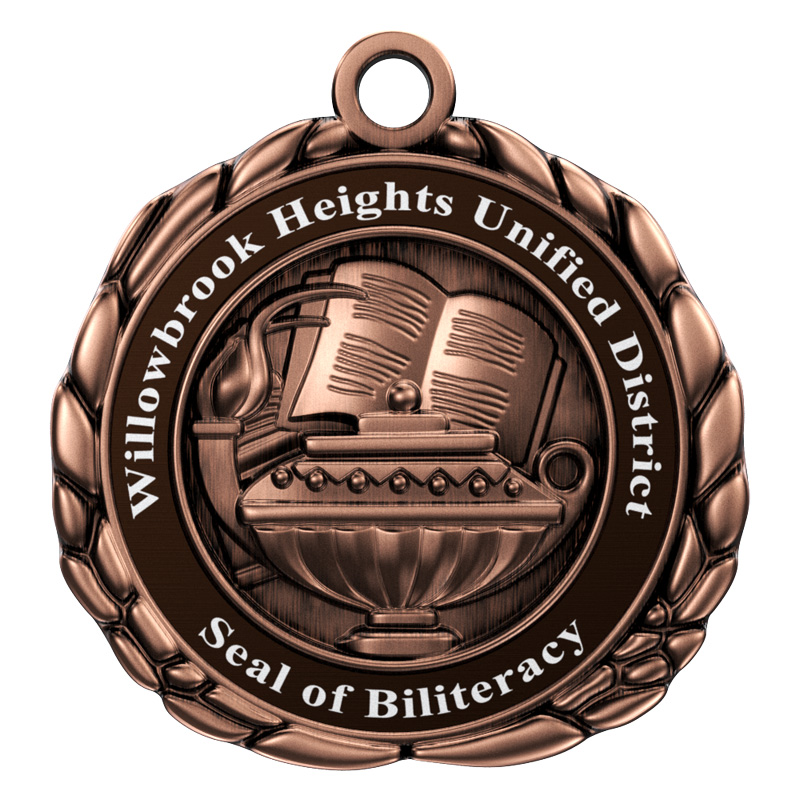 Express Vibraprint™ Book & Lamp Quali-Craft Medallion (2-1/2") 4