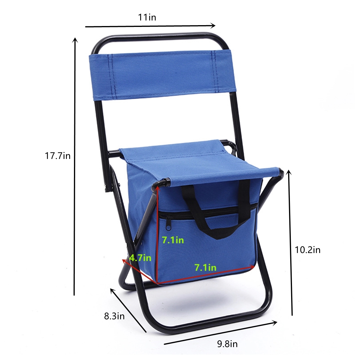 Folding Chair Seat with Storage bag for fishing 2
