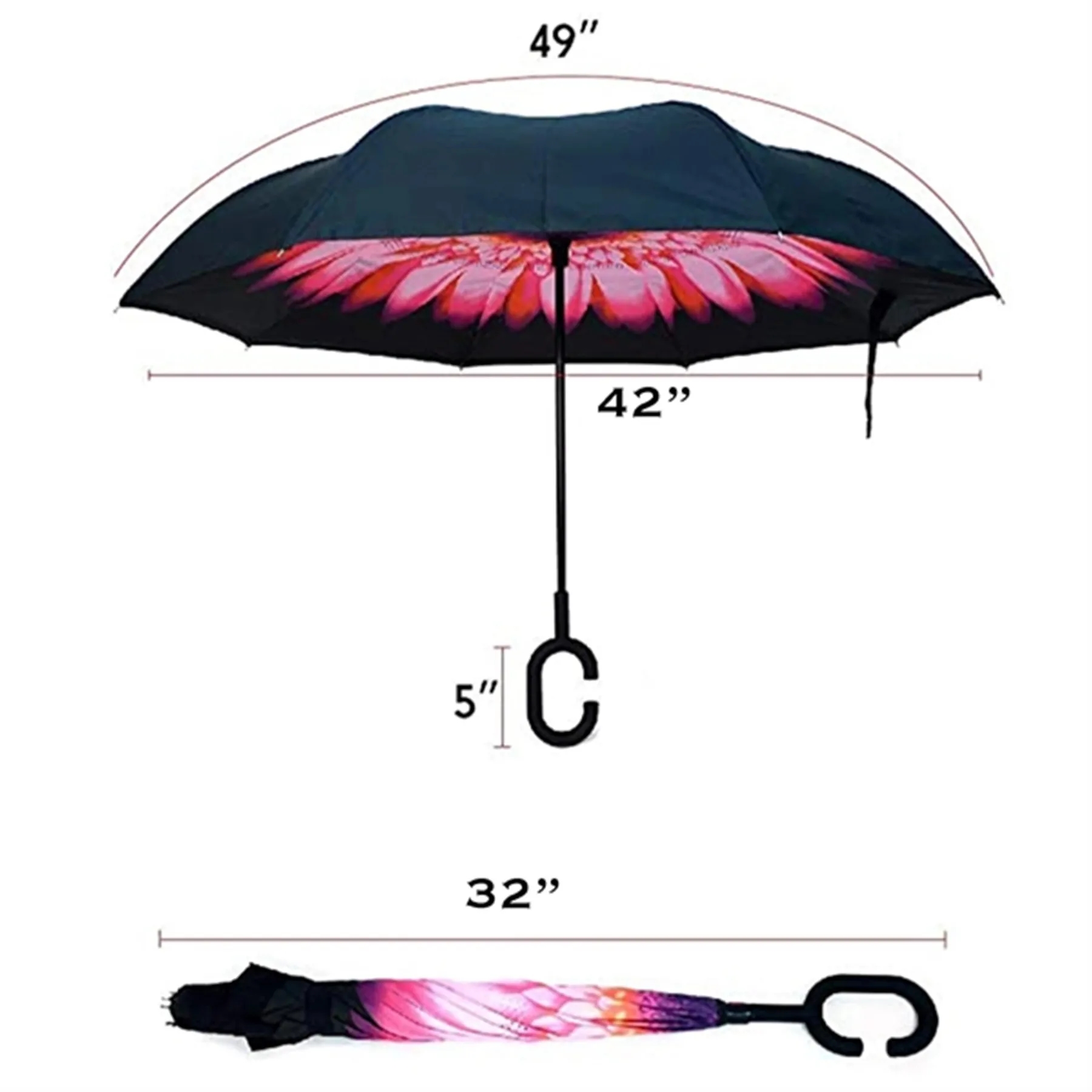 Full Color Inverted Reverse Inside Out Umbrella MOQ50 3
