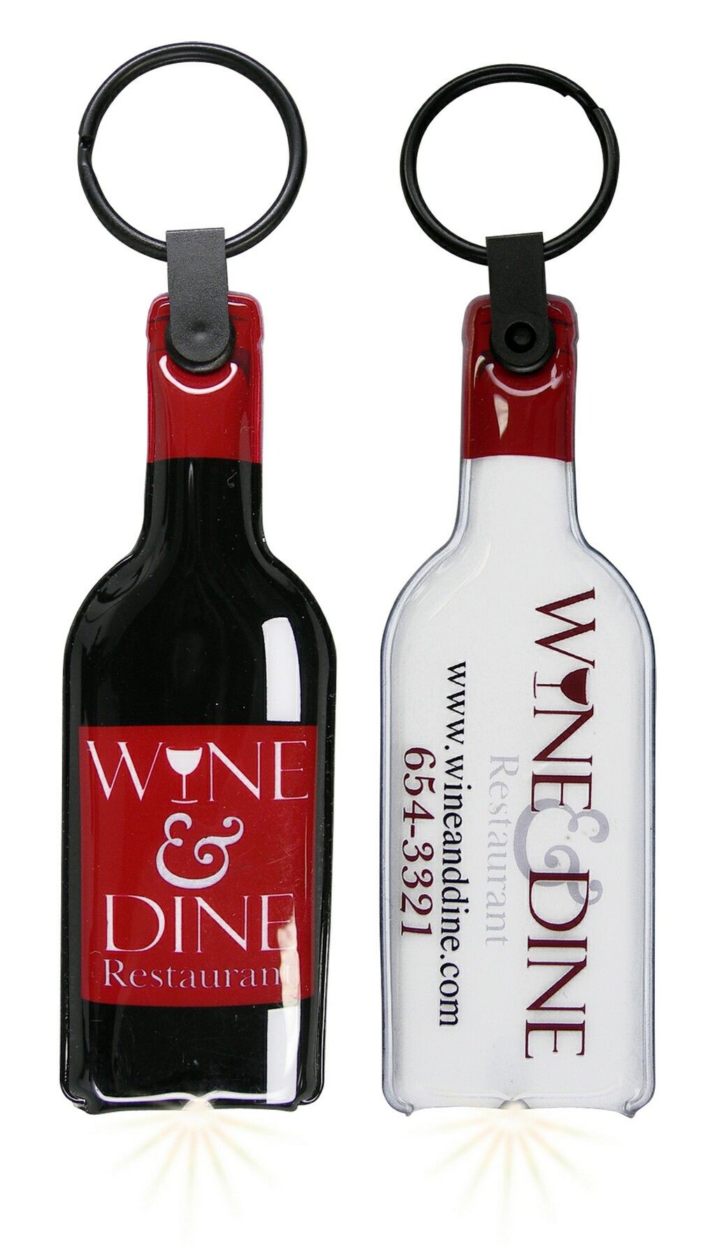 ShapeLights™ Color-A-Shape Key Ring Flashlight (Wine Bottle) 2