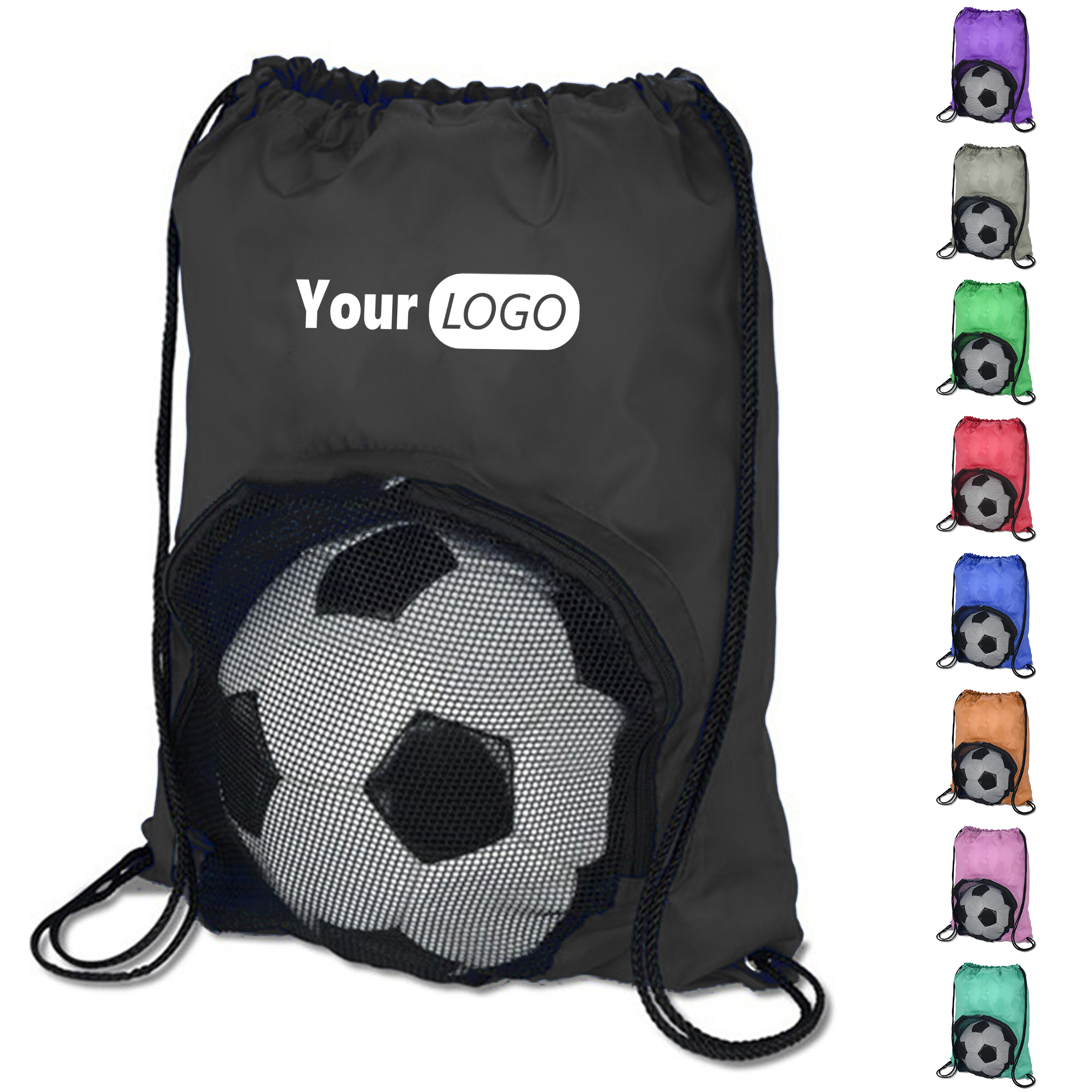 Polyester Large Capacity Double Shoulder Drawstring Bag 6