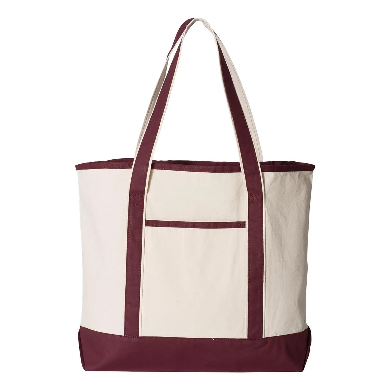 Q-Tees 34.6L Large Canvas Deluxe Tote 14