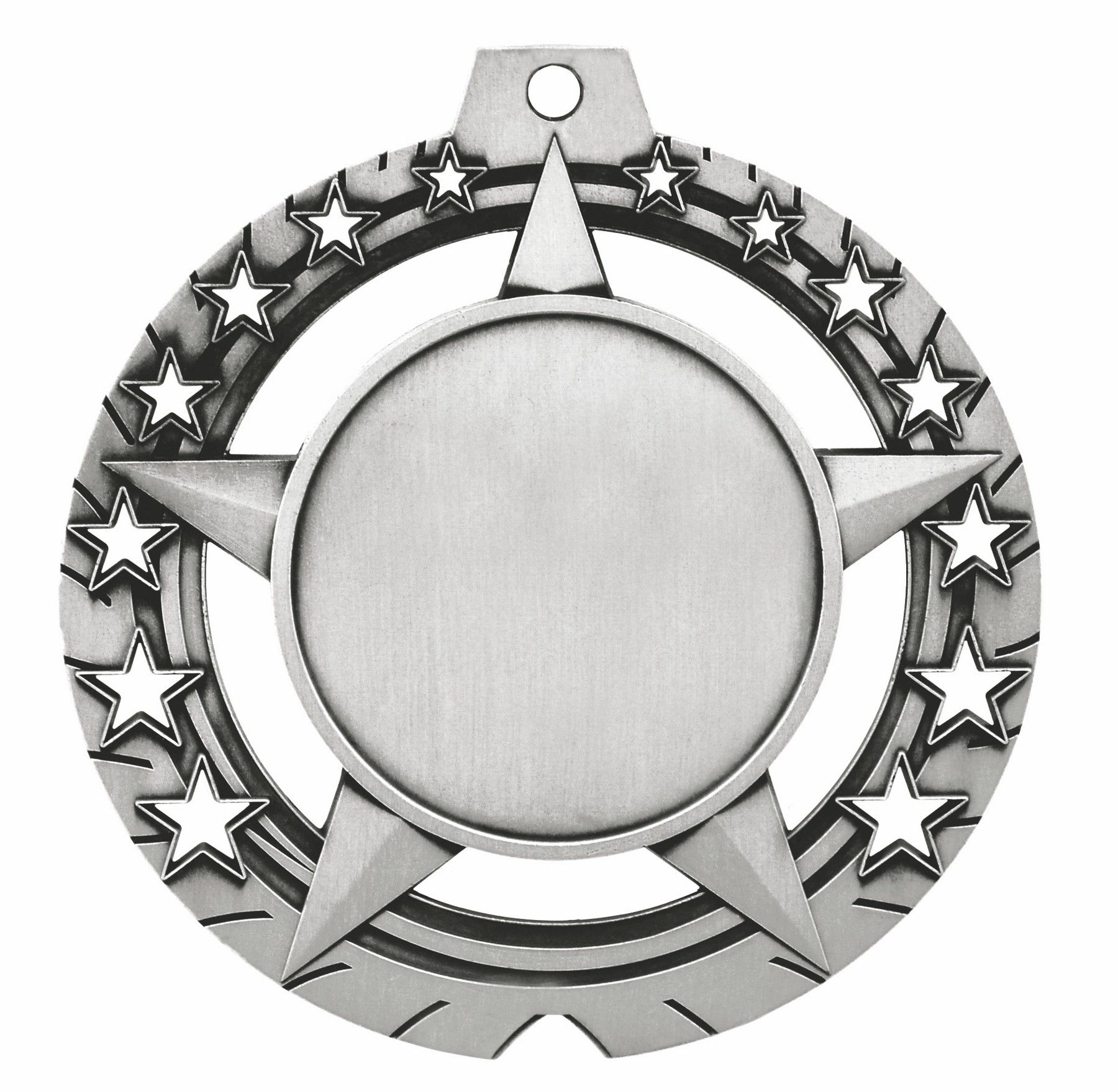 3 3/4" Antique Gold Star Insert Medal 33