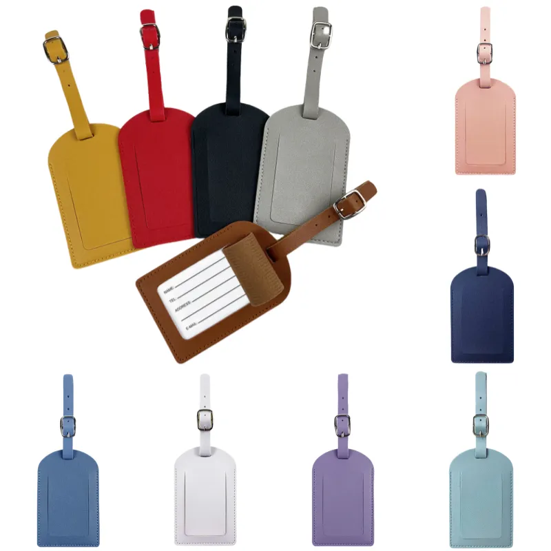 Multi-Colored PU Leather Baggage Tag 4