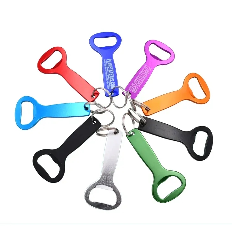 Flat Top Bottle Opener Keychain 1