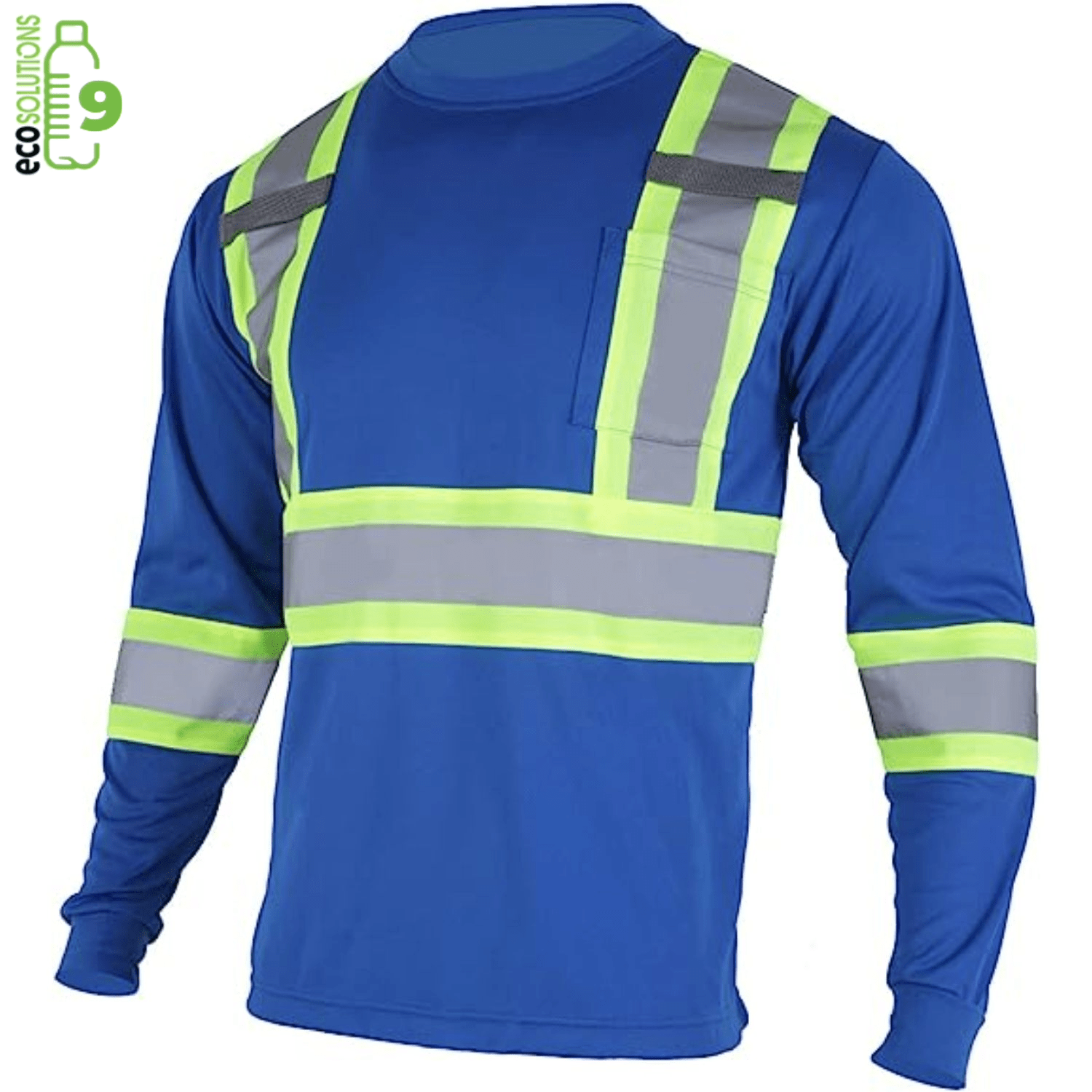 Recycled Class 3 Dual Mic Tab Reflective Safety T-Shirt With Pocket 6