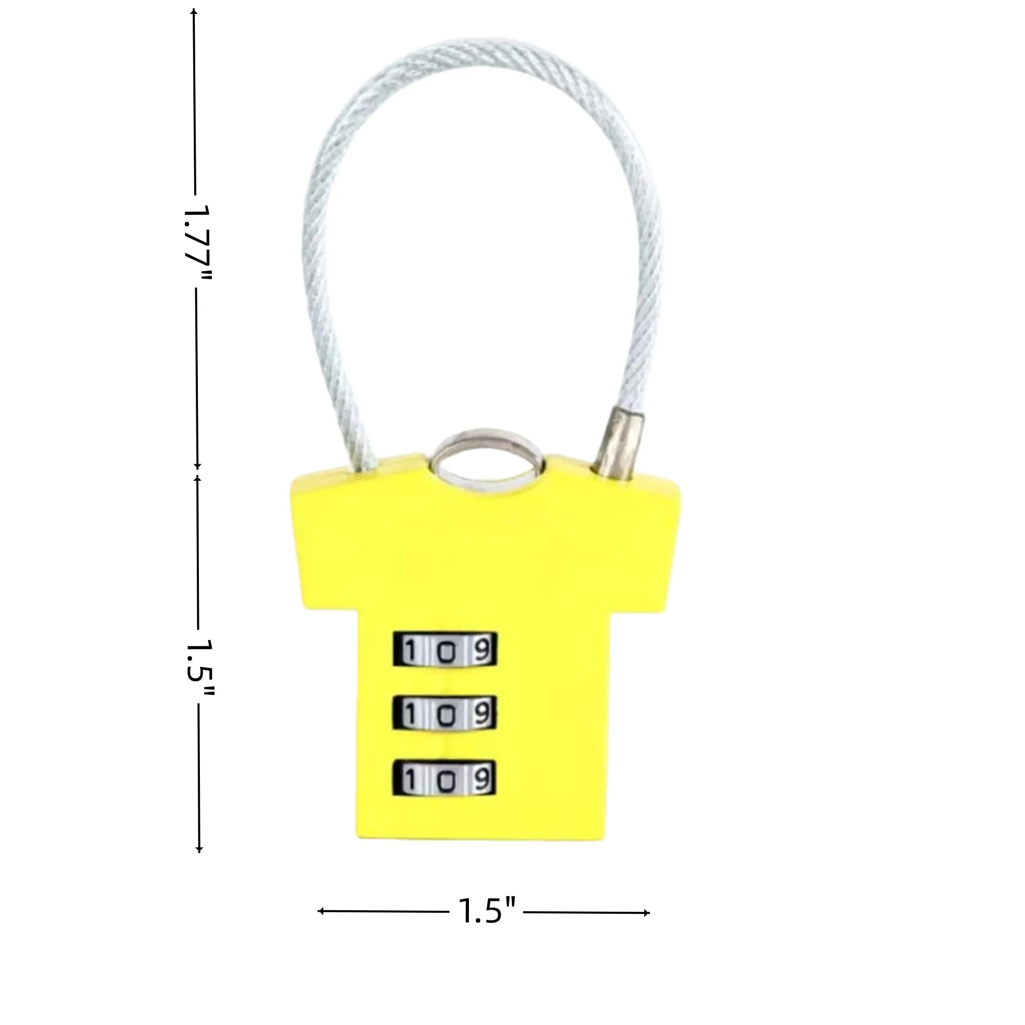 Mini Zinc Alloy Combination Cable Keyless Lock For Travel 2