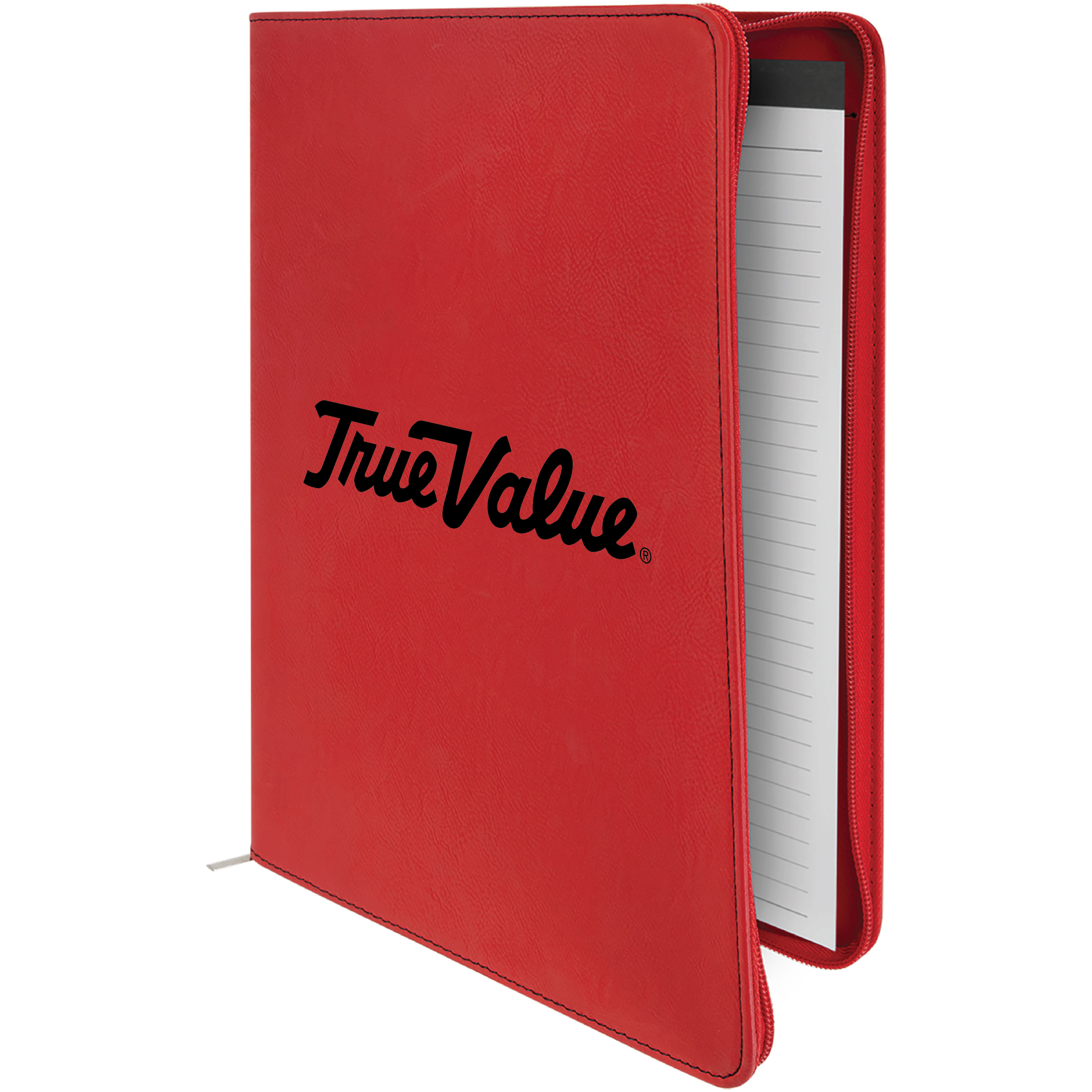 9" x 12" Leatherette Red Portfolio with Zipper