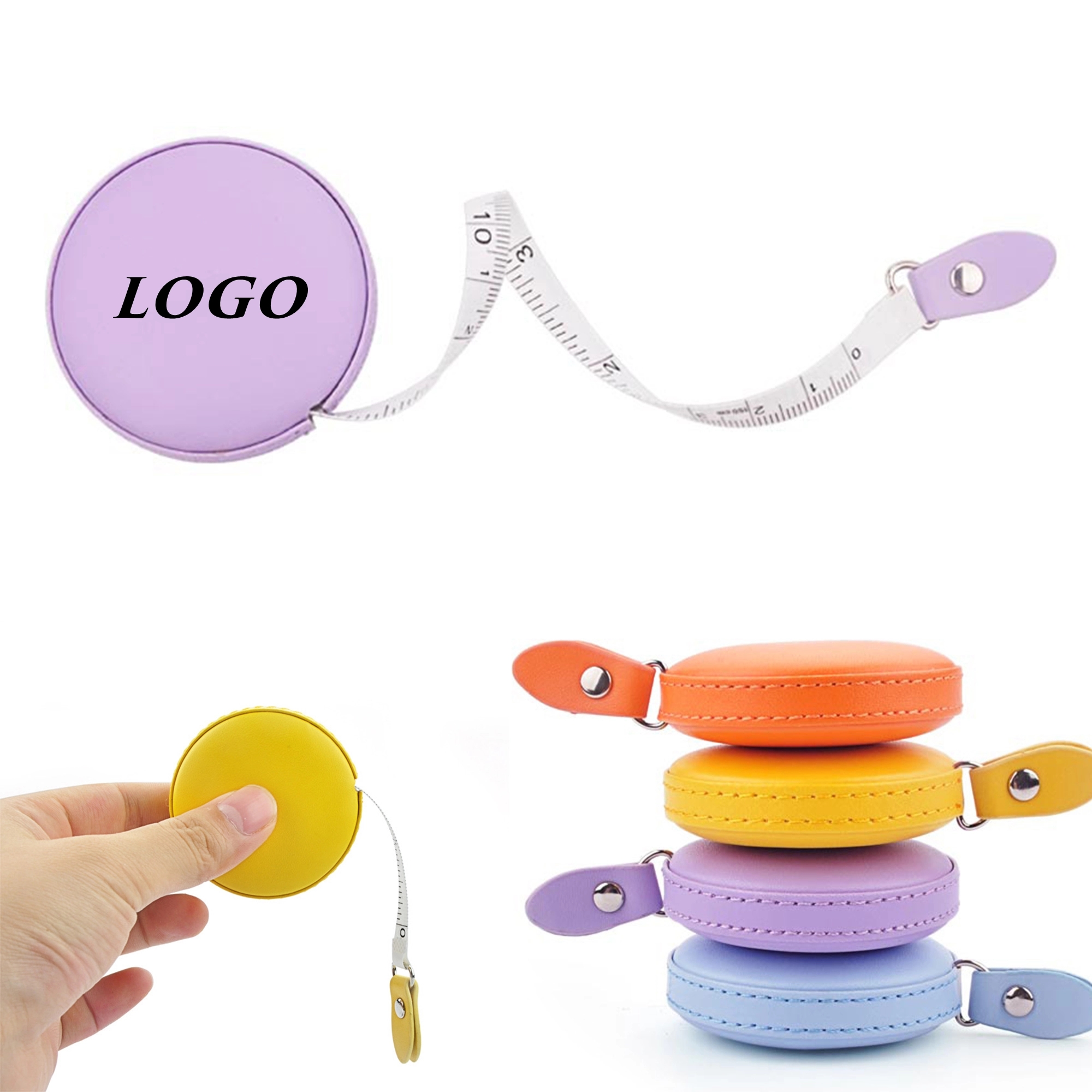 Round PU Leather Measuring Tape MOQ 80PCS