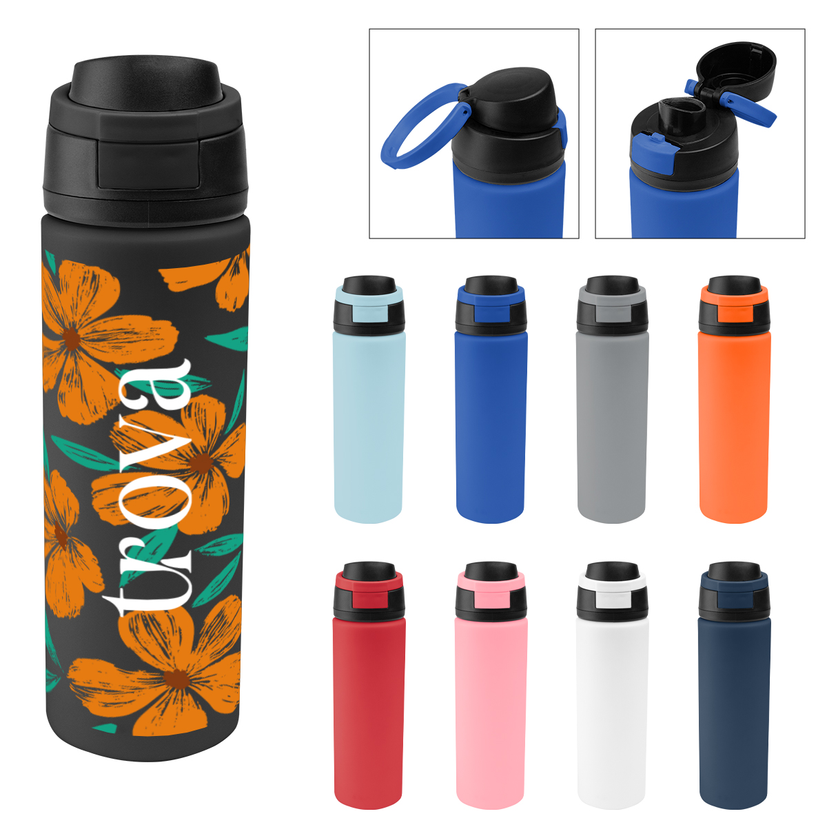 24 Oz. Full Color Pop Sip Recycled Stainless Steel Bottle 3