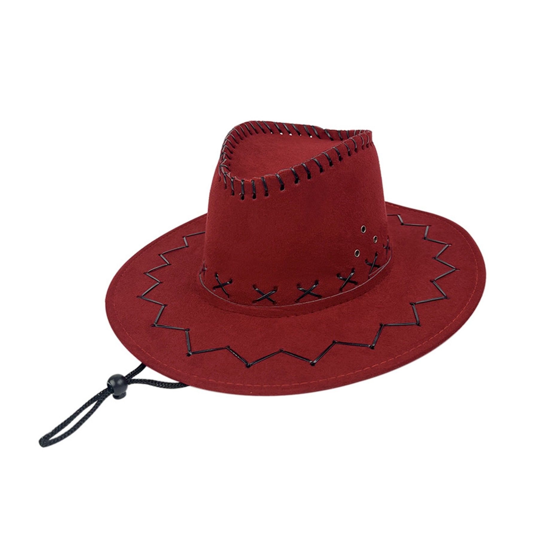 Windproof Cord Western Cowboy Outdoor Hat 12